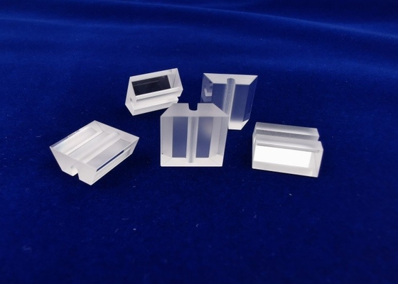 Design / Custom Made OEM / ODM Groove Optical Glass Prism ZF6 Colorless 14x12x4.5 AL+AF @420-700nm RAVG&gt;85%